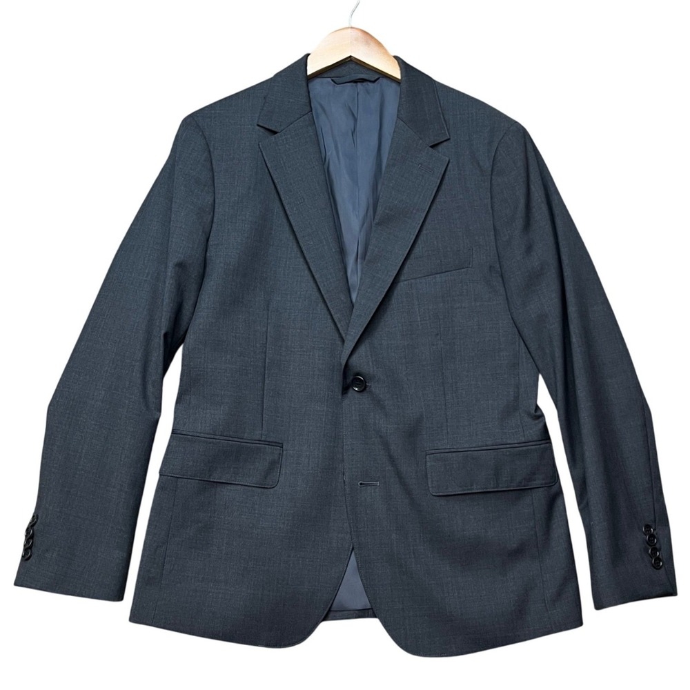 Bonobos Blazer Mens 40S Charcoal Gray Tailored Fit Worsted Wool Blend 2-Button